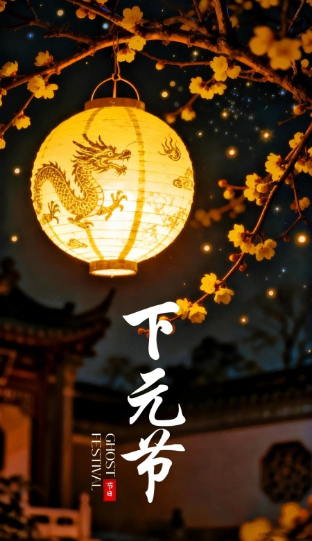 2025下元节海报图合集 传统与美感兼具